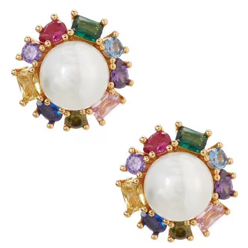 Kate Spade Candy Shop Pearl Halo Multi Stud Earrings